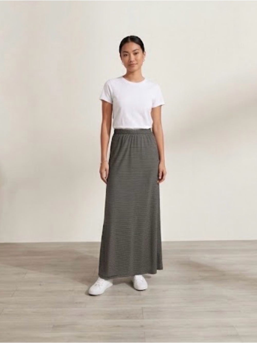 American Eagle Outfitters Black and Grey Maxi Skirt
